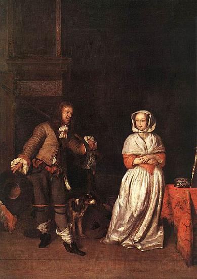 Gabriel Metsu The Hunter and a Woman Spain oil painting art